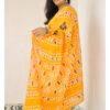 Mustard Yellow Mulmul Cotton Saree