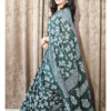 Bagru Print Green Mulmul Cotton Saree