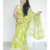 Light Green Mulmul Cotton Saree