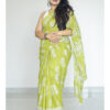 Light Green Mulmul Cotton Saree