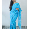 Light Blue Mulmul Cotton Saree