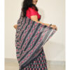 Grey Floral Print Mulmul Cotton Saree