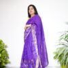 Purple Gaji Silk Saree