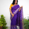 Purple Gaji Silk Saree