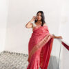 Dark Mauve Tussar Silk Saree With Sequence work