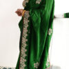 Dark Green Satin Silk Gotta Patti Saree