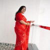 Red Gotta Patti Work With Tube and Zari Work Saree