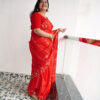 Red Gotta Patti Work With Tube and Zari Work Saree