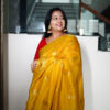 Yellow Dola Silk Saree With Zari Border