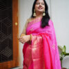 Pink Dola Silk Saree With Gotta Patti And Zari Work